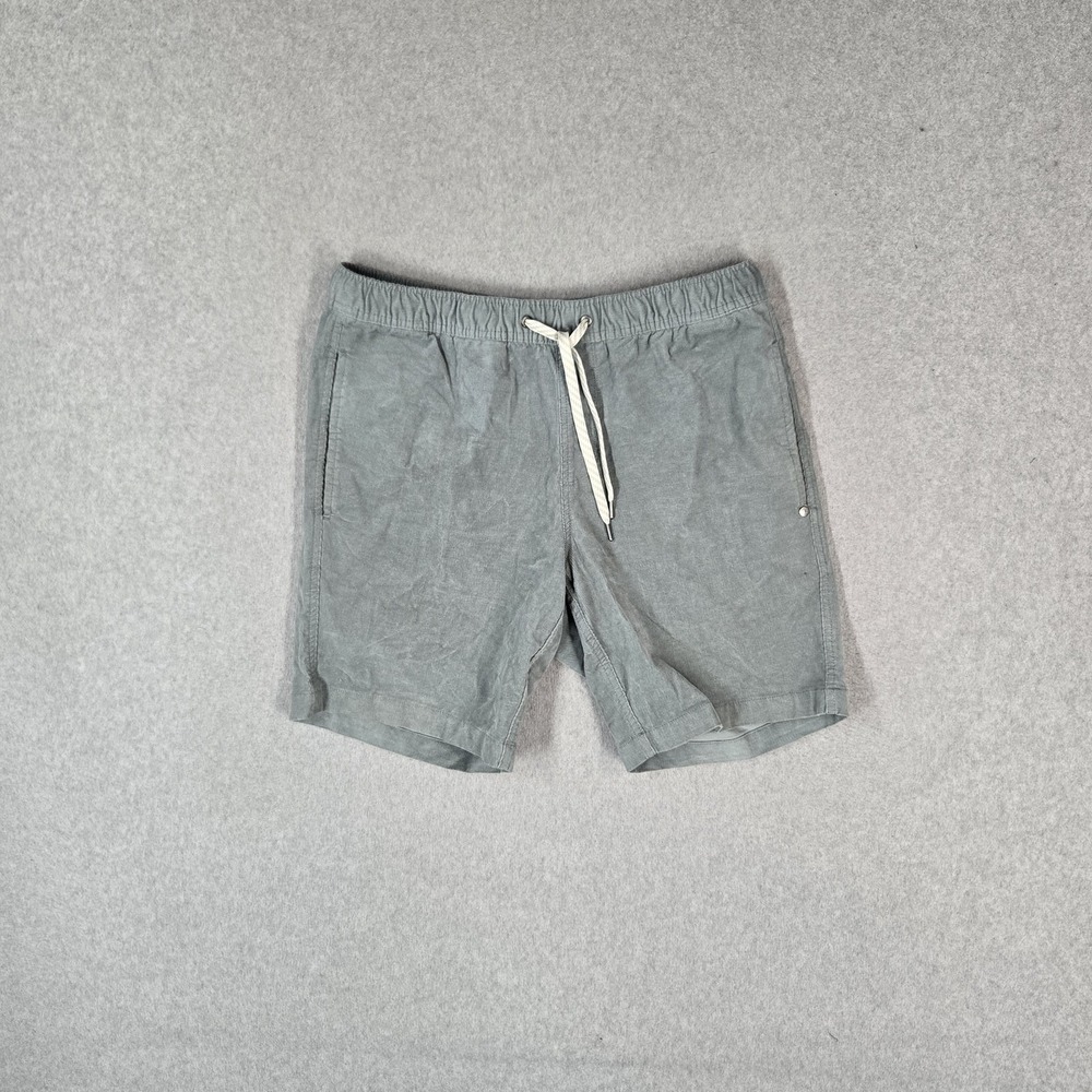 Vuori Men Shorts M Gray Sweat Optimist Elastic Waist Corduroy 8" Inseam